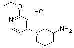structure of CAS# 1185319-56-5, 1-(6-乙氧基-4-嘧啶基)-3-哌啶胺盐酸盐