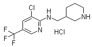structure of CAS# 1185319-70-3, 3-氯-N-(3-哌啶基甲基)-5-(三氟甲基)-2-吡啶胺盐酸盐