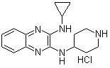 structure of CAS# 1185319-96-3, N2-环丙基-N3-4-哌啶基-2,3-喹喔啉二胺盐酸盐