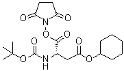 CAS # 118534-86-4, (S)-3-[[(1,1-Dimethylethoxy)carbonyl]amino]-4-[(2,5-dioxo-1-pyrrolidinyl)oxy]-4-oxobutanoic acid cyclohexyl ester