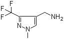 structure of CAS# 1185532-72-2, 1-Methyl-3-(trifluoromethyl)-1H-pyrazole-4-methanamine