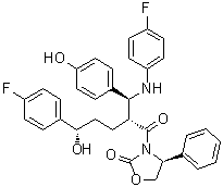CAS # 1185883-40-2, (4S)-3-[(2R,5S)-5-(4-Fluorophenyl)-2-[(S)-[(4-fluorophenyl)amino](4-hydroxyphenyl)methyl]-5-hydroxy-1-oxopentyl]-4-phenyl-2-oxazolidinone