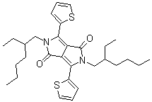 structure of CAS# 1185885-86-2, 2,5-双(2-乙基己基)-3,6-双(噻吩-2-基)吡咯并[3,4-c]吡咯-1,4(2H,5H)-二酮