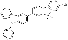 CAS # 1186644-43-8, 3-(7-Bromo-9,9-dimethyl-9H-fluoren-2-yl)-9-phenyl-9H-carbazole
