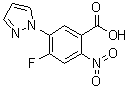 structure of CAS# 1186663-21-7, 4-氟-2-硝基-5-(1H-吡唑-1-基)苯甲酸