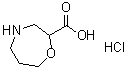 structure of CAS# 1186663-62-6, 六氢-1,4-氧氮杂卓-2-羧酸盐酸盐