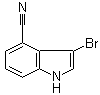 structure of CAS# 1186663-64-8, 3-溴-1H-吲哚-4-甲腈