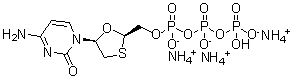 CAS 登录号：1187058-42-9, 三磷酸 P-[[(2R,5S)-5-(4-氨基-2-氧代-1(2H)-嘧啶基)-1,3-氧硫杂环戊烷-2-基]甲基]酯三铵盐