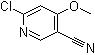 structure of CAS# 1187190-69-7, 6-Chloro-4-methoxypyridine-3-carbonitrile