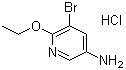 structure of CAS# 1187386-05-5, 5-Bromo-6-ethoxy-3-pyridinamine hydrochloride