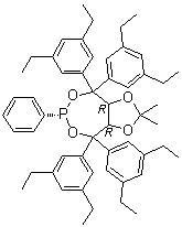 CAS # 1187446-93-0, (3aR,8aR)-4,4,8,8-Tetrakis(3,5-diethylphenyl)tetrahydro-2,2-dimethyl-6-phenyl-1,3-dioxolo[4,5-e][1,3,2]dioxaphosphepin