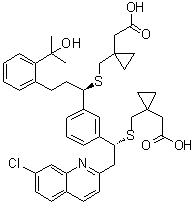 CAS # 1187586-61-3, 1-[[[(1R)-1-[3-[(1R)-1-[[[1-(Carboxymethyl)cyclopropyl]methyl]thio]-2-(7-chloro-2-quinolinyl)ethyl]phenyl]-3-[2-(1-hydroxy-1-methylethyl)phenyl]propyl]thio]methyl]cyclopropaneacetic acid