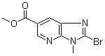 CAS # 1187830-49-4, Methyl 2-bromo-3-methyl-3H-imidazo[4,5-b]pyridin-6-carboxylate