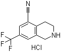 structure of CAS# 1187830-66-5, 1,2,3,4-Tetrahydro-7-(trifluoromethyl)-5-isoquinolinecarbonitrile hydrochloride