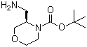 structure of CAS# 1187929-33-4, (R)-3-(氨基甲基)吗啉-4-羧酸叔丁酯