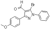 CAS 登录号：1188037-01-5, 5-溴-3-(4-甲氧基苯基)-1-苯基-1H-吡唑-4-甲醛