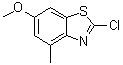 CAS # 1188045-51-3, 2-Chloro-6-methoxy-4-methylbenzothiazole