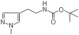 structure of CAS# 1188264-99-4, 2-(1-甲基-1H-吡唑-4-基)乙基氨基甲酸叔丁酯