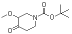 structure of CAS# 1188265-31-7, 3-Methoxy-4-oxo-1-piperidinecarboxylic acid 1,1-dimethylethyl ester