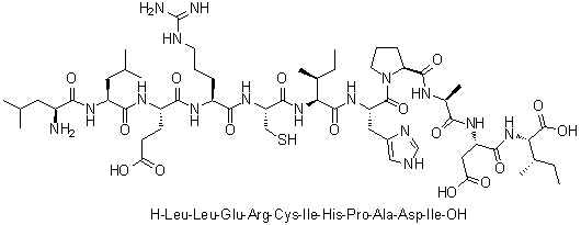 CAS # 1188512-92-6, L-Leucyl-L-leucyl-L-alpha-glutamyl-L-arginyl-L-cysteinyl-L-isoleucyl-L-histidyl-L-prolyl-L-alanyl-L-alpha-aspartyl-L-isoleucine