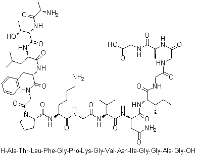 CAS # 1188512-95-9, L-Alanyl-L-threonyl-L-leucyl-L-phenylalanylglycyl-L-prolyl-L-lysylglycyl-L-valyl-L-asparaginyl-L-isoleucylglycylglycyl-L-alanyl-glycine
