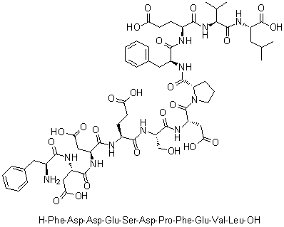 CAS # 1188512-98-2, L-Phenylalanyl-L-alpha-aspartyl-L-alpha-aspartyl-L-alpha-glutamyl-L-seryl-L-alpha-aspartyl-L-prolyl-L-phenylalanyl-L-alpha-glutamyl-L-valyl-L-leucine