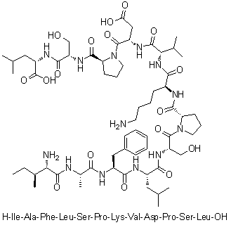 CAS # 1188513-00-9, L-Isoleucyl-L-alanyl-L-phenylalanyl-L-leucyl-L-seryl-L-prolyl-L-lysyl-L-valyl-L-alpha-aspartyl-L-prolyl-L-seryl-L-leucine