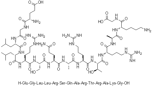 CAS # 1188513-04-3, L-alpha-Glutamylglycyl-L-leucyl-L-leucyl-L-arginyl-L-seryl-L-glutaminyl-L-alanyl-L-arginyl-L-threonyl-L-arginyl-L-alanyl-L-lysyl-glycine