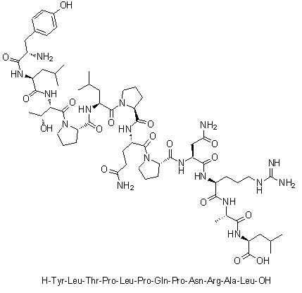 CAS 登录号：1188513-07-6, L-酪氨酰-L-亮氨酰-L-苏氨酰-L-脯氨酰-L-亮氨酰-L-脯氨酰-L-谷氨酰胺酰-L-脯氨酰-L-天冬氨酰胺酰-L-精氨酰-L-丙氨酰-L-亮氨酸