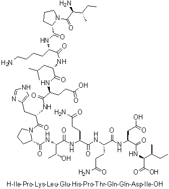 CAS 登录号：1188513-17-8, L-异亮氨酰-L-脯氨酰-L-赖氨酰-L-亮氨酰-L-alpha-谷氨酰-L-组氨酰-L-脯氨酰-L-苏氨酰-L-谷氨酰胺酰-L-谷氨酰胺酰-L-alpha-天冬氨酰-L-异亮氨酸