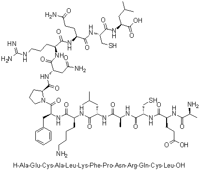 CAS # 1188513-25-8, L-Alanyl-L-alpha-glutamyl-L-cysteinyl-L-alanyl-L-leucyl-L-lysyl-L-phenylalanyl-L-prolyl-L-asparaginyl-L-arginyl-L-glutaminyl-L-cysteinyl-L-leucine