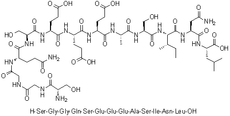 CAS # 1188513-28-1, L-Serylglycylglycyl-L-glutaminyl-L-seryl-L-alpha-glutamyl-L-alpha-glutamyl-L-alpha-glutamyl-L-alanyl-L-seryl-L-isoleucyl-L-asparaginyl-L-leucine