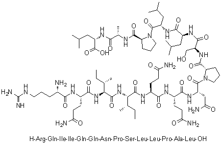 CAS 登录号：1188513-30-5, L-精氨酰-L-谷氨酰胺酰-L-异亮氨酰-L-异亮氨酰-L-谷氨酰胺酰-L-谷氨酰胺酰-L-天冬氨酰胺酰-L-脯氨酰-L-丝氨酰-L-亮氨酰-L-亮氨酰-L-脯氨酰-L-丙氨酰-L-亮氨酸