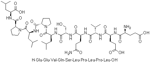 CAS # 1188513-50-9, L-alpha-Glutamyl-L-alpha-glutamyl-L-valyl-L-glutaminyl-L-seryl-L-leucyl-L-prolyl-L-leucyl-L-prolyl-L-leucine