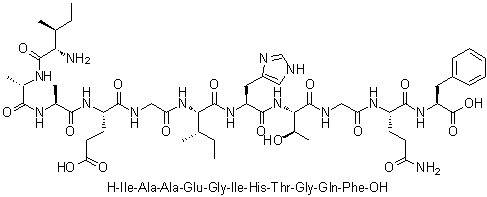 CAS # 1188513-52-1, L-Isoleucyl-L-alanyl-L-alanyl-L-alpha-glutamylglycyl-L-isoleucyl-L-histidyl-L-threonylglycyl-L-glutaminyl-L-phenylalanine