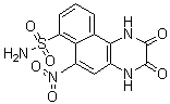 structure of CAS# 118876-58-7, 1,2,3,4-四氢-6-硝基-2,3-二氧代苯并[f]喹喔啉-7-磺酰胺