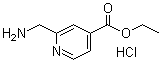 structure of CAS# 1189983-26-3, 2-(Aminomethyl)-4-pyridinecarboxylic acid ethyl ester hydrochloride