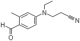 CAS # 119-97-1, 2-Methyl-N-ethyl-N-(2-cyanoethyl)-4-aminobenzaldehyde, N-Ethyl-N-cyanoethyl-4-amino-2-methyl benzaldehyde, 3-(Ethyl(4-formyl-3-methylphenyl)amino)propanenitrile