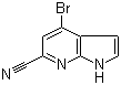 structure of CAS# 1190310-18-9, 4-溴-1H-吡咯并[2,3-b]吡啶-6-甲腈