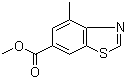 structure of CAS# 1190320-40-1, 4-甲基-6-苯并噻唑羧酸甲酯