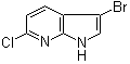 structure of CAS# 1190321-08-4, 3-溴-6-氯-1H-吡咯并[2,3-b]吡啶