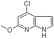 structure of CAS# 1190321-58-4, 4-氯-6-甲氧基-1H-吡咯并[2,3-b]吡啶