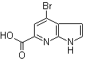 structure of CAS# 1190321-81-3, 4-溴-1H-吡咯并[2,3-b]吡啶-6-羧酸