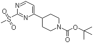 structure of CAS# 1190927-73-1, 4-[2-(甲磺酰基)-4-嘧啶基]-1-哌啶羧酸叔丁酯