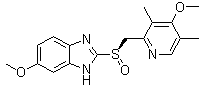 structure of CAS# 119141-89-8, (R)-6-甲氧基-2-[[(4-甲氧基-3,5-二甲基-2-吡啶基)甲基]亚磺酰基]-1H-苯并咪唑
