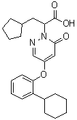 CAS # 1191454-09-7, 4-(2-Cyclohexylphenoxy)-alpha-(cyclopentylmethyl)-6-oxo-1(6H)-pyridazineacetic acid