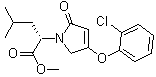 structure of CAS# 1191997-63-3, (alphaS)-4-(2-氯苯氧基)-2,5-二氢-alpha-异丁基-2-氧代-1H-吡咯-1-乙酸甲酯