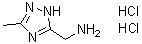structure of CAS# 1192477-93-2, 3-Methyl-1H-1,2,4-triazole-5-methanamine hydrochloride (1:2)