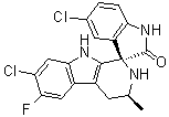 structure of CAS# 1193314-23-6, (1'R,3'S)-5,7'-二氯-6'-氟-2',3',4',9'-四氢-3'-甲基螺[3H-吲哚-3,1'-[1H]吡啶并[3,4-b]吲哚]-2(1H)-酮