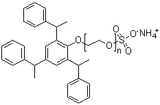 CAS 登录号：119432-41-6, 聚乙二醇 2,4,6-三(1-苯基乙基)苯基醚硫酸酯铵盐